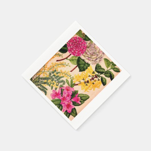 camellia, forsythia, rhododendron en acacia servetten (Hoek)