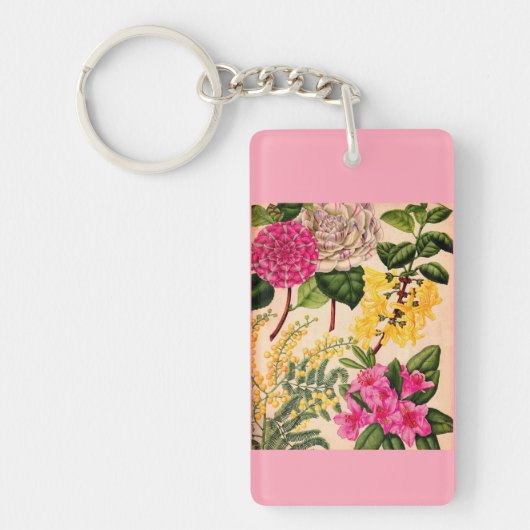 camellia, forsythia, rhododendron en acacia sleutelhanger (Voorkant)