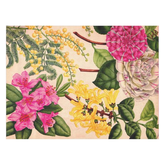 camellia, forsythia, rhododendron en acacia tafelkleed (Voorkant (Horizontaal))