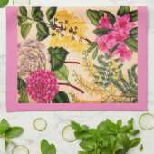 camellia, forsythia, rhododendron en acacia theedoek (Gevouwen)