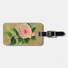  Camellia French Botanical Personalized Bagagelabel