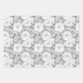 Camellia in zwart-wit inpakpapier vel (Voorkant 2)