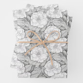 Camellia in zwart-wit inpakpapier vel (In situ)