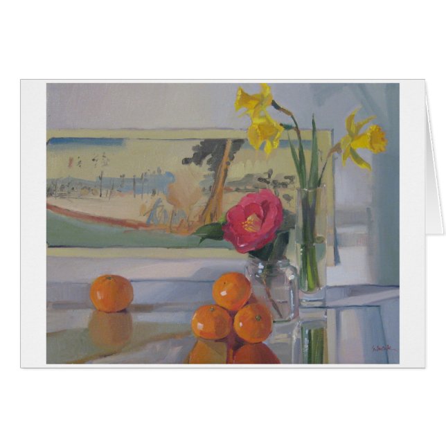 Camellia Japonica - Art Card, Blank (Voorkant Horizontaal)