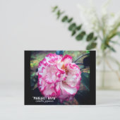 Camellia Japonica Pink Floral Briefkaart (Staand voorkant)