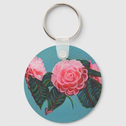 Camellia Japonica Sky Sleutelhanger (Voorkant)