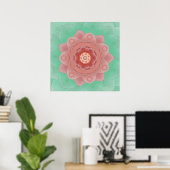 Camellia Lotus Mandala Print (Thuiskantoor)