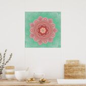Camellia Lotus Mandala Print (Keuken)