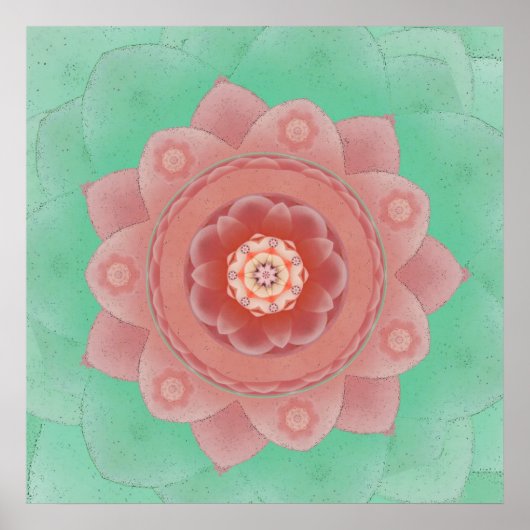 Camellia Lotus Mandala Print (Voorkant)