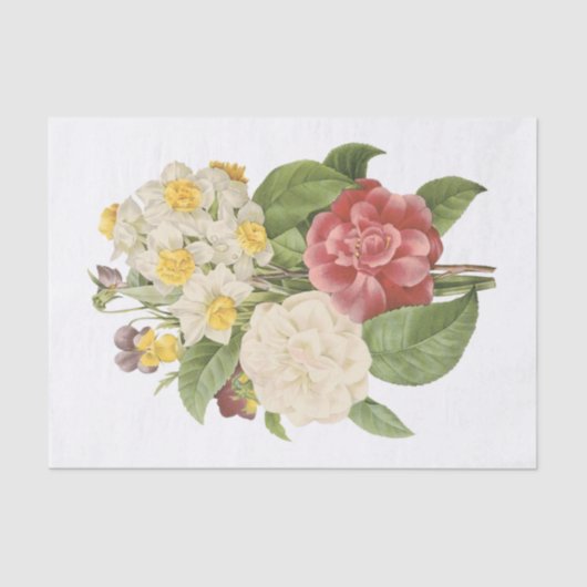 Camellia, Narcissus, Pansy Tissuepapier (Voorkant)