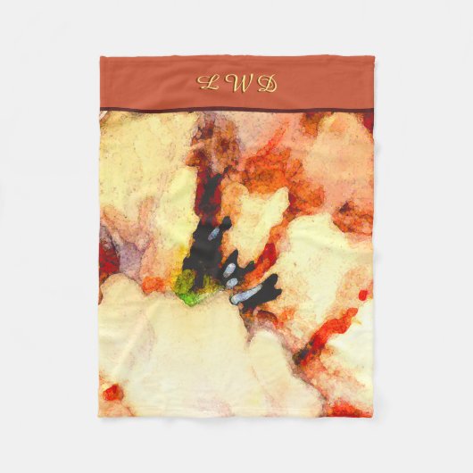 Camellia Prose - Sans Pros (monogram) Fleece Deken (Voorkant)