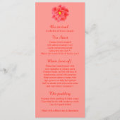 Camellia Red trouwdiner Menu (Achterkant)