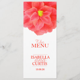 Camellia Red trouwdiner Menu