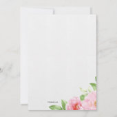 Camellia Rehearsal Dinner Party Kaart (Achterkant)