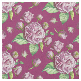 Camellia Roos Garden Flowers Fabric Stof