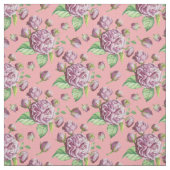 Camellia Roos Garden Flowers Fabric Stof (Swatch)