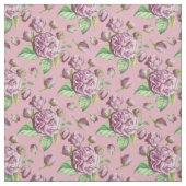 Camellia Roos Garden Flowers Fabric Stof (Swatch)