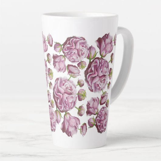 Camellia Roos Garden Flowers Latte Mok (Rechterhoek)