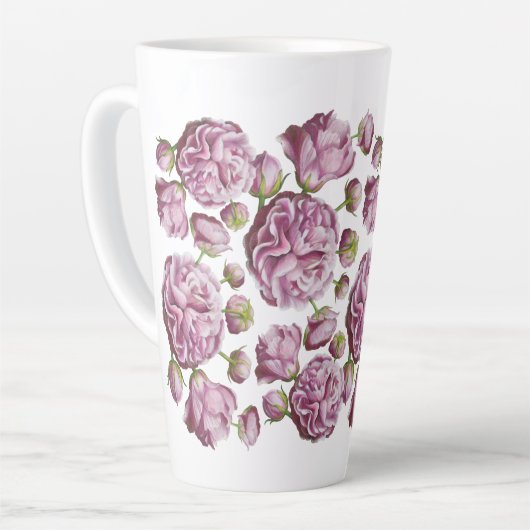 Camellia Roos Garden Flowers Latte Mok (Linkerhoek)