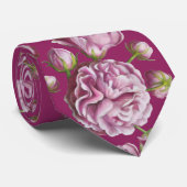 Camellia Roos Garden Flowers Stropdas (Opgerold)