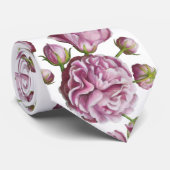 Camellia Roos Garden Flowers Stropdas (Opgerold)