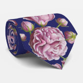 Camellia Roos Garden Flowers Stropdas (Opgerold)