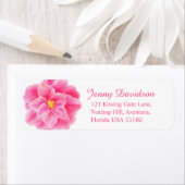 Camellia roze bruiloft sticker antwoord labels (Insitu)