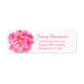 Camellia roze bruiloft sticker antwoord labels (Voorkant)