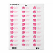 Camellia roze bruiloft sticker antwoord labels (Full Sheet)