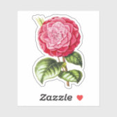 Camellia, roze roze roze kleur sticker (Vel)