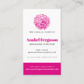 Camellia schoonheid gezondheid bedrijf foto op maa visitekaartje (Voorkant)