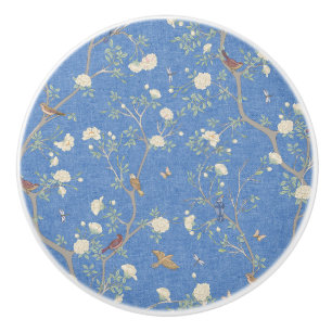 Camellia Tuin Bries Blauwe Chinoiserie Keramische Knop