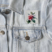 Camellia Vierkante Button 5,1 Cm (In situ)