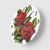 Camellia Wall Clock Ronde Klok (Hoek)