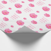 Camellia waterverf flower name bruiloft cadeaupapier (Hoek)