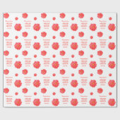 Camellia waterverf flower red white bruiloft cadeaupapier (Vlak)