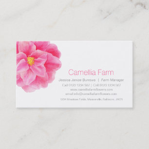 Camellia waterverf visitekaartjes