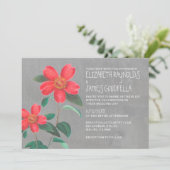 Camellia Wedding Invitations Kaart (Staand voorkant)