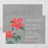 Camellia Wedding Invitations Kaart (Voorkant / Achterkant)