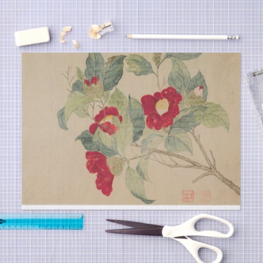 Camellias door Ma Yuanyu Tissuepapier (Craft)