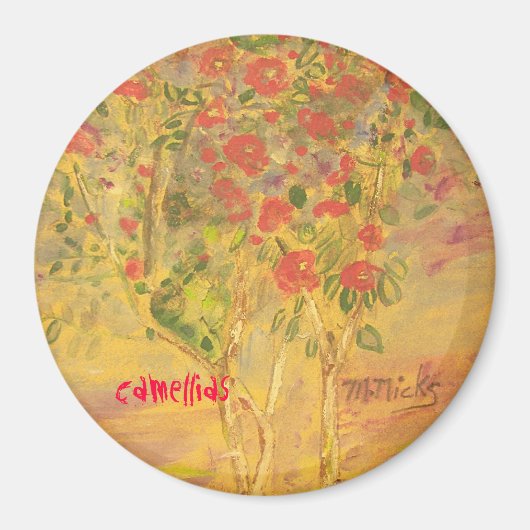 camellias sketch magneet (Voorkant)