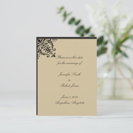 Camelot Gold Bewaar de datum, briefkaart (Staand voorkant)