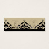 Camelot Gold Black Scrolls Wedding Drink Ticket Mini Visitekaartjes (Achterkant)