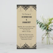 Camelot Gold met Black Scrolls Trouwprogramma Programmakaart (Staand voorkant)