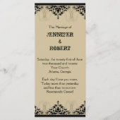 Camelot Gold met Black Scrolls Trouwprogramma Programmakaart (Voorkant)