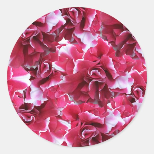 Camelot Red Floral Ronde Sticker (Voorkant)
