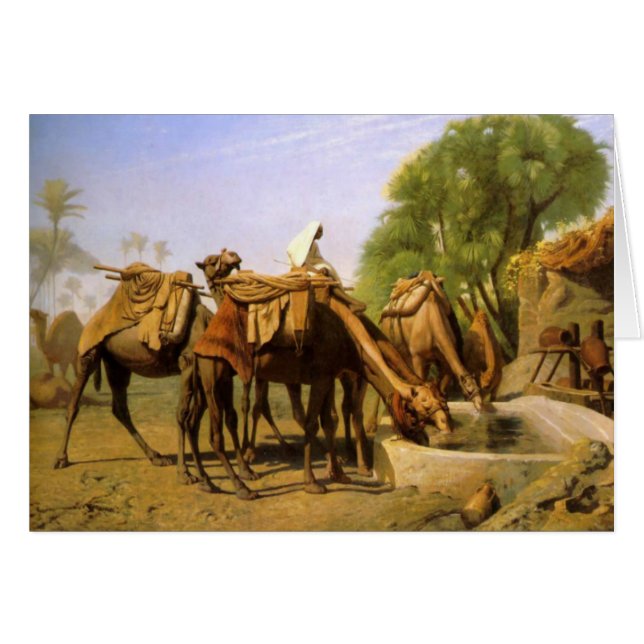 "Camels at the Trough", door Jean Leon Gerome (Voorkant Horizontaal)