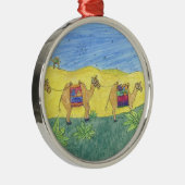 CAMELS CHRISTmas-versiering Metalen Ornament (Rechts)
