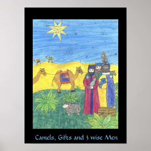 CAMELS GIFTS EN DRIE WISE MANNEN poster (Voorkant)