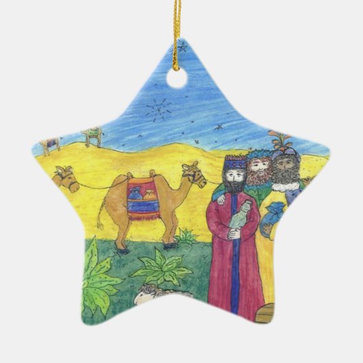CAMELS GIFTS EN DRIE WISE MANNEN: ster ornament (Voorkant)